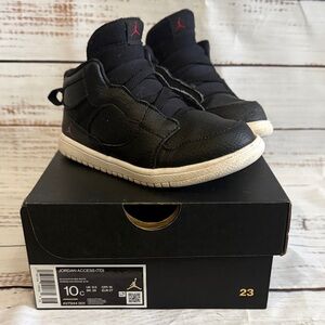 Air Jordan Access Black Sneakers-Kids Size 10
